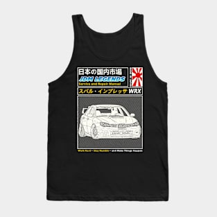 Subie Impreza WRX STi Hawk Eye Manual Book Cover Tank Top